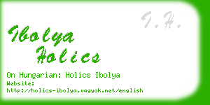 ibolya holics business card